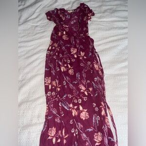Floral Burgundy Maxi Dress